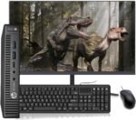 HP EliteDesk 800 G2 Mini Desktop Computer with 24" Monitor, Intel Core i3-6100, 16GB RAM, 256GB SSD, US Keyboard, WiFi, Bluetooth, Windows 11 Pro (Renewed) - Image 2