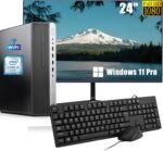 HP EliteDesk 800 G3 SFF Desktop Computer with 24" Monitor, Intel Core i5-6600, 16GB RAM, 256GB SSD, WiFi, Bluetooth, US QWERTY Keyboard, Windows 11 Pro (Renewed) - Image 2