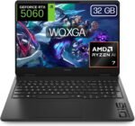 HP OMEN Gaming Laptop 16 Inch 2.5K WQXGA (AMD Ryzen AI 7 350, 32GB RAM, 1TB SSD, NVIDIA RTX 5060, FreeDos) Spanish QWERTY Keyboard – Black - Imagen 2