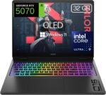 HP OMEN MAX – Gaming Laptop 16" OLED 240Hz (Ultra 9-275HX, 32GB RAM, 1TB, NVIDIA GeForce RTX 5070 8GB, Windows 11) Black – Spanish QWERTY Keyboard - Imagen 2