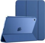 JETech Case for iPad (A16) 11th Generation 11 Inch 2025 / iPad 10th Generation 10.9 Inch 2022, Slim Smart Cover with Hard PC Translucent Back, Supports Touch ID, Auto Wake/Sleep (Navy Blue) - Imagen 2