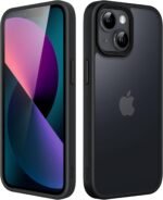 JETech Matte Case for iPhone 13 6.1 Inch, Military Grade Drop Protection Anti-Shock, Frosted Translucent Back Cover, Anti-Fingerprint (Black) - Image 2