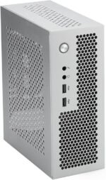 JUJIAN A09 HTPC Computer Case Mini ITX Gaming PC Desktop Chassis USB2.0 Computer Case Home Computer Case Silver - Imagen 2