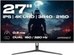 JapanNext Gaming Monitor 27" Dual Mode 160Hz/4K (3840x2160) & 320Hz/FHD (1920x1080) 0.5ms | HDR | Adjustable Tilt Integrated Speakers | 100% sRGB G-Sync/FreeSync | JN-IPS27G1632UF - Image 2