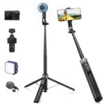 K&F CONCEPT 71" iPhone Tripod, 3-in-1 Magnetic Selfie Stick+Clip with Remote Control, 360° Rotatable Magnetic Tripod, Compatible with iPhone 17-12 and Android, 1/4" Screw Accessories - Image 2