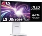 LG 34GS95QE-W Ultragear Monitor, 34", OLED WQHD, (3440x1440), 21:9, 240Hz, 0.03ms, F-Rated, Micro Lens Array+ Technology, DisplayHDR True Black 400, White - Image 2