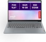 Lenovo IdeaPad Slim 3 Gen 8 Laptop 15.6" FHD AMD Ryzen 5 5625U, 16GB RAM, 512GB SSD, AMD Radeon Integrated Graphics, Wi-Fi 6, No Operating System Spanish QWERTY Keyboard - Grey - Imagen 2