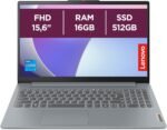 Lenovo IdeaPad Slim 3 Gen 8 – Laptop 15.6" FHD Intel Core i5-13420H, 16 GB RAM, 512 GB SSD, Intel UHD Graphics, Wi-Fi 6, No Operating System Spanish QWERTY Keyboard – Arctic Grey - Imagen 2