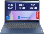 Lenovo IdeaPad Slim 3 Gen 8 – Laptop 15.6 Inch FHD Intel Core i7-13620H, Intel UHD Graphics, 16GB RAM, 512GB SSD, Wi-Fi 6, Windows 11 Home Spanish QWERTY Keyboard, Abyss Blue - Imagen 2