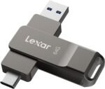 Lexar D40E 64GB USB Storage Drive 3.2 Gen 1 Type-C USB-C Flash Drive Metal Case Rotating Design USB Flash Drive,Titanium Grey - Imagen 2
