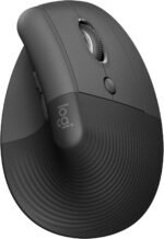 Logitech Lift Ergonomic Vertical Mouse, Wireless, Bluetooth or Logi Bolt USB Receiver, Silent Clicks, 4 Buttons, Compatible with Windows/macOS/iPadOS, Laptop, PC - Graphite - Image 2