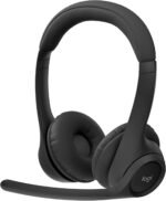 Logitech Zone 300 Wireless Noise Cancelling Bluetooth Headphones with Microphone Compatible with Windows, Mac, Chrome, Linux, iOS, iPadOS, Android - Black - Image 2