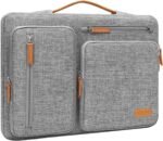 MOSISO 360 Laptop Sleeve 13.3 Inch, 13 to 13.3 Inch Laptop Bag Compatible with MacBook Air/Pro 13/Pro 14, HP Acer, Open Side Bag with 4 Zipper Pockets&Handle, Grey - Imagen 2