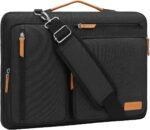 MOSISO Laptop Briefcase 15-15.6 Inches, 360 Protective Laptop Shoulder Bag Compatible with MacBook Pro 16, HP,Dell,Lenovo, Open Side Messenger Bag with 4 Zipper Pockets, Black - Image 2