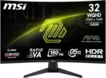 MSI MAG 325CQF Curved Gaming Monitor 32" WQHD - 1000R 2560 x 1440 Rapid VA Panel, 180 Hz / 0.5ms (GtG, Min.), Adaptive Sync - DP 1.4a, HDMI 2.0b CEC, USB Type-C (DP alt. c/15W PD) - Image 2