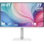 MSI Modern MD272UPHW 27" Professional UHD Monitor - 3840 x 2160 IPS Panel, 60 Hz, VESA Mount, 4-Way Adjustable - HDMI 2.0b, DisplayPort 1.4a, Type-C - White - Image 2