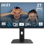 MSI Pro MP275QPG 27" WQHD Professional Monitor, 2560 x 1440 IPS Panel, 100 Hz, VESA Mount, Adaptive Sync, 4-Way Adjustable, HDMI 2.0b, Black - Image 2