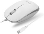 Macally XMOUSE Ambidextrous Optical USB Mouse 1200 DPI, White - Imagen 2