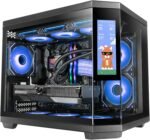 Mars Gaming MC-3TCORELCDM Micro-ATX Gaming Case, 7.2" IPS Customizable Display, Triple Tempered Glass, Double Side Camera Frame, Liquid Cooling Support up to 360mm, Black - Image 2