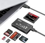 Multiple Card Reader, Multiple Memory Adapter, USB 2.0 6 in 1, Adapter for SD SDHC MicroSD TF MMC CF XD MS Duo M2, High Speed Transfer 480 Mbps, Compatible with Windows Mac Linux - Image 2