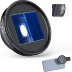 NEEWER 1.55 x Blue Anamorphic Lens Compatible with iPhone, Android and Samsung Accessories Phone Cameras with Clip Thread 17 mm and Filter Adapter Ring 58 mm, Film Effect Widescreen, LS-43 Ultra - Imagen 2