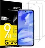 NEW'C 3 Pieces, Screen Protector for Google Pixel 9a, Tempered Glass, Anti-Scratch, Anti-Fingerprint, Bubble-Free, 9H Hardness, 0.33 mm, Ultra Transparent, Ultra Resistant - Image 2
