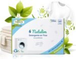 Natulim Washing Machine Detergent Strips (180 Washes) – Includes Softening Effect, Eco-Friendly, Hypoallergenic, Zero Waste, Made in Spain – Clean and Soft Clothes Without Dirting the Planet (No - Imagen 2