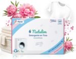 Natulim Washing Machine Detergent Strips (180 Washes) – Includes Softening Effect, Eco-Friendly, Hypoallergenic, Zero Waste, Made in Spain – Clean and Soft Clothes Without Mousing the Planet (Floral) - Imagen 2