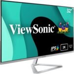 Nevir Viewsonic VX3276-2K-MHD 32" WQHD, IPS Panel, HDMI, DP, mDP, Eye-Care, Eco-Mode, Speaker, Silver-Black - Imagen 2
