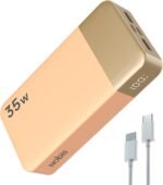 Nobis Portable Charger, Mobile Power Supply 20000mah, Quick Recharge for Mobile Power Supply 35w, Battery with Digital Display for Phone, Android, etc (Orange) - Imagen 2