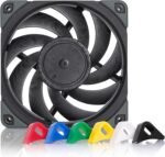 Noctua NF-A12x25 PWM chromax.black.swap, Silent Fan, 4 Pins (120mm, Black) - Imagen 2