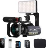 ORDRO AC3 4K Camcorder Video Camera FHD 1080P 60FPS Youtube Camcorder Vlogging Night Vision IR with Mic, LED Light, 32G SD Card - Imagen 2