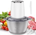 OUSFOT Electric Chopper, 2L Chopper 500W Food Crusher with Stainless Steel Container 2 Speeds Suitable for Vegetables, Meats, Fruits, Kitchen - Image 2