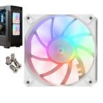 PC Case Fans, Computer Case Case Fan | Low to Low Profile RGB Silent Radiator Coolers for Home Gaming PC Building, - Imagen 2
