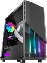 PC'S | Gaming PC (RYZEN 5 4600G 6/12 4.2GHz, Graphics AMD Vega, 8GB RAM, 500GB SSD + WiFi, Windows 11 Pro) Desktop Gaming, Desktop Computer, Desktop Computers (Black) - Imagen 2