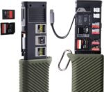 PGYTECH CFexpress Card Reader Type A/SD/Micro SD 10Gbps USB 3.2 Gen2, Support CFexpress Type A/SD/TF Cards, Compatible with Cameras/Phones/Drones/Action Cameras (Moss Green) - Imagen 2