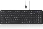 Perixx PERIDUO-213U Chiclet Compact Wireless Keyboard with Silent Scissor Keys and Multimedia Control for Laptop, PC, Computer, Black - Layout US - Image 2