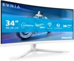 Philips 34M2C5501A Monitor 34" UWQHD Curved, WLED, 180Hz, Fast VA, 1 ms GtG, HDR10, Adaptive Sync., Speakers, Height Adjustable (3440x1440, 2X HDMI 2.0, 1x DP 1.4, USB-Hub) Grey - Imagen 2