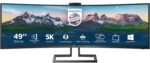 Philips Monitors 499P9H, 49", Curved 1800R, SuperWide, 70Hz, VA, AdaptiveSync (5120x1440, 450cd/m, HDMI 2x2.0, Displayport 1x1.4), Black - Image 2