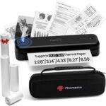 Phomemo M834 Thermal Printer A4, Wireless Portable Printer, Smartphone Connection by Bluetooth, Supports A4 Thermal Paper, with Carrying Case and 4 Rolls of Thermal Paper, Black - Image 2