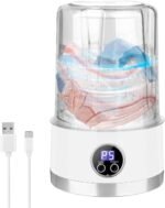 Portable Washing Machines Mini Rechargeable, 1L Capacity for Underwear, Socks and Baby Clothes, Washing with Long Lasting Battery, Ideal for Travel and Small Spaces - Image 2