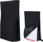 Protective Case for PS5 Slim, Scratch Resistant and Waterproof, Only for PS5 Slim Digital Edition and Disc Consoles - Not for Ps5/Pro - Vertical - Black - Imagen 2