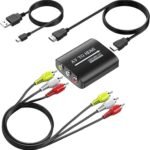 RCA to HDMI Converter, GINGIN 1080p/720p AV to HDMI Converter for TV/PC/N64/Wii/PS1/PS2/PS3/STB/Xbox/VHS/VCR/Blue-Ray DVD Players - Imagen 2