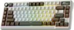 RK ROYAL KLUDGE L75 Mechanical Keyboard, RGB, 2.4Ghz/BT/Wired, Beige Switch, Palm Green - Imagen 2