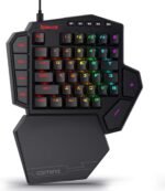 Redragon K585 DITI - One Hand RGB Mechanical Gaming Keyboard, Type-C Wired Professional Gaming Keyboard with 7 Integrated Macro Keys, Detachable Wrist Rest, 42 Keys, US Layout - Imagen 2