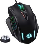 Redragon M908 Impact Gaming Mouse RGB LED MMO, Wired Ergonomic Optical Mouse with 12 Side Buttons, Maximum 12,400 dpi, High Precision, 18 Programmable Macro Shortcuts, Comfortable Grip - Imagen 2