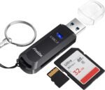 SD Card Reader, Frotox USB to SD/Micro SD Adapter Portable USB Card Reader with Keychain for SD/Micro SD/TF/SDXC/SDHC/MMC/RS-MMC/Micro SDXC/Micro SDHC etc. - Imagen 2
