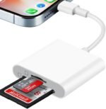 SD Card Reader for iPhone, SD/Micro SD Card Adapter, Lightning Photography Memory Card Adapter, SD Card Adapter for iPhone 14/13/12/11, Play and Plug - Image 2