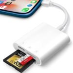 SD Card Reader for iPhone, iPhone Lightning Memory Card Reader, SD/TF Card Adapter for iPhone 14/13/12/11/iPad/Camera - Image 2
