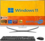 SIMPLETEK - 24" Core i7 Windows 11 Curved Screen All in One PC | 16GB RAM SSD 480GB | Work, Entertainment - Imagen 2